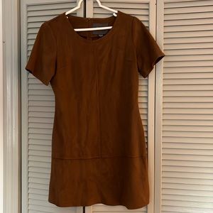 Brown Suede Mini Dress